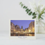 ローマ – カンポデフィオリ葉書と文字 ポストカード (スタンド正面)