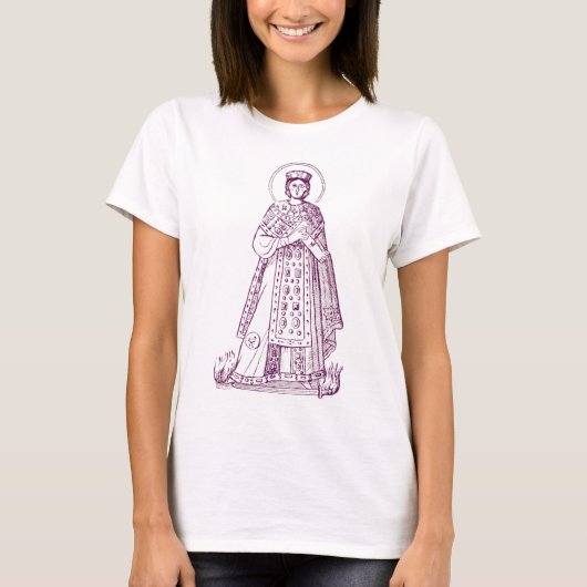 ローマ・ギリシャのモザイクの聖アグネス Tシャツ (正面)