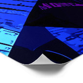 ローマ・コロッセオ鮮やかムカラー幾何学都市景観 ポスター (角)