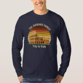 ローマ コロッセオ イタリア 旅行 カスタム ロングスリーブ Tシャツ (正面)