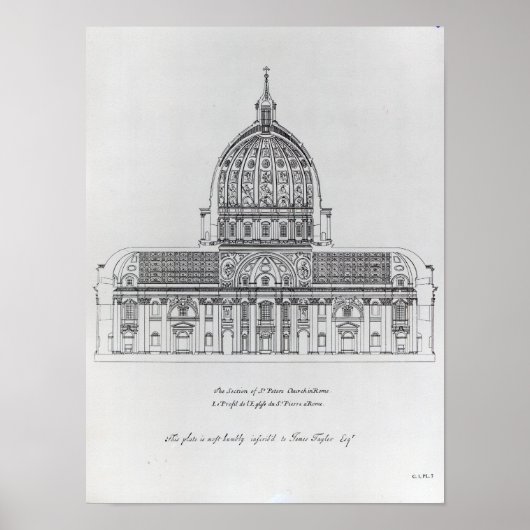 ローマ、セントピーターの断面 ポスター (正面)
