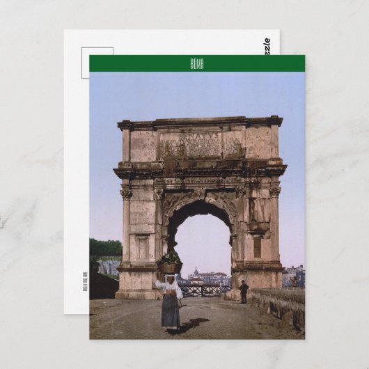 ローマ、タイタスのアーチ(1900年) ポストカード (正面/裏面)