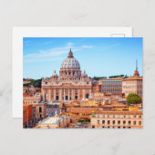 ローマ、バチカン市セントピーターバシリカ ポストカード (正面/裏面)