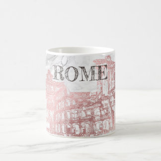 ローマ、フェイクバラ金ゴールド+大理石トラベル コーヒーマグカップ