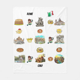 ローマ フリースブランケット