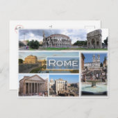 ローマ、ラツィオ、イタリア、ヨーロッパ、ロム、ローマ、 ポストカード (正面/裏面)