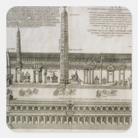 ローマ、ローマのサーカス・マクシムスの計画は、 スクエアシール (正面)