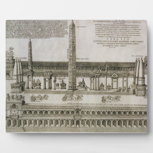 ローマ、ローマのサーカス・マクシムスの計画は、 フォトプラーク (正面)