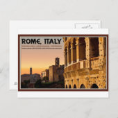 ローマ – ローマンフォーラムサンセット ポストカード (正面/裏面)