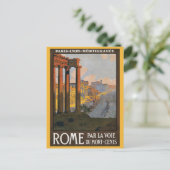 ローマ・ヴィンテージ旅行ポスター復元 ポストカード (スタンド正面)