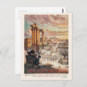 ローマ・ヴィンテージ旅行ポスター1906 ポストカード (正面/裏面)