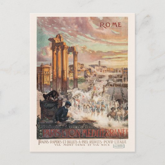 ローマ・ヴィンテージ旅行ポスター1906 ポストカード (正面)