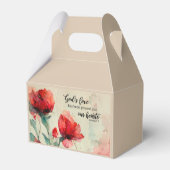 ローマ 5:5 神の愛 聖書の詩句 赤いピンクの花 フェイバーボックス (裏面サイド)