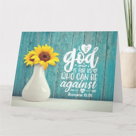 ローマ 8:31 「神が私たちの味方なら、誰が私たちに反対できるでしょうか」 カード