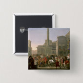 ローマ、c.1650-51のカーニバル 缶バッジ (正面&裏面)