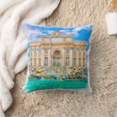 ローマ- La Dolce Vita - Treviの噴水 クッション (ブランケット)