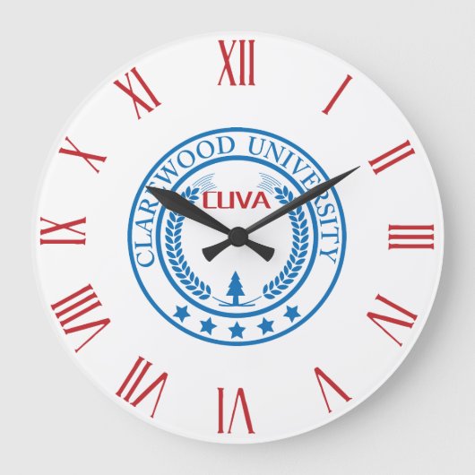 ローマCLAREWOOD大学 ラージ壁時計 (正面)