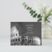 ローマItalyコロッセウムウェディング日付を保存 案内ポストカード (スタンド正面)