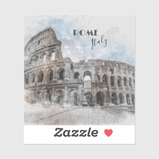 ローマItalyコロッセウムトラベルアートヴィンテージ シール (シート)