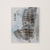 ローマItalyコロッセウムトラベルアートヴィンテージ ジグソーパズル (縦)