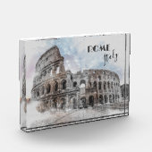 ローマItalyコロッセウムトラベルアートヴィンテージ フォトブロック (左)