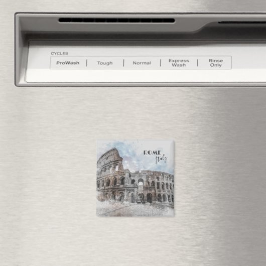 ローマItalyコロッセウムトラベルアートヴィンテージ マグネット (インサイチュ (食洗機))
