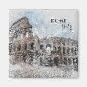 ローマItalyコロッセウムトラベルアートヴィンテージ マグネット (正面)