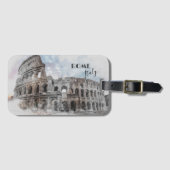 ローマItalyコロッセウムトラベルアートヴィンテージ ラゲッジタグ (正面横)
