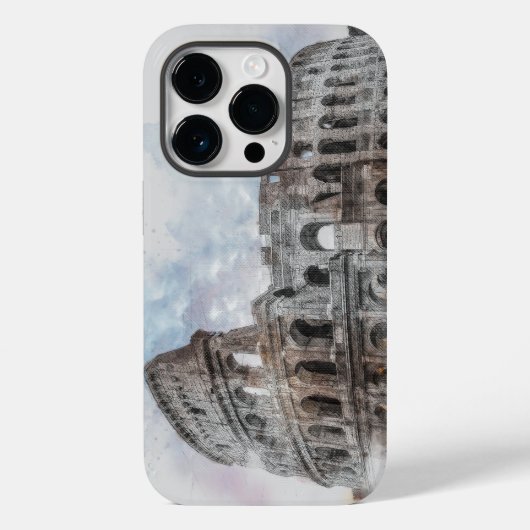 ローマItalyコロッセウムトラベルアートヴィンテージ Case-Mate iPhoneケース (裏面)