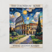 ローマItalyコロッセウムトラベルヴァンゴッホ星空の夜 ポストカード (正面)
