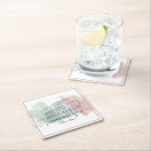 ローマItalyコロッセオとイタリア国旗の色のスケッチ スクエアペーパーコースター (インサイチュ)