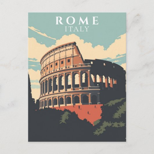 ローマItalyコロッセオレトロイタリアン建築 ポストカード (正面)