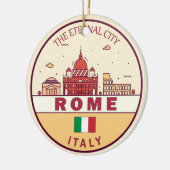 ローマItalyシティスカイラインエンブレム セラミックオーナメント (左)