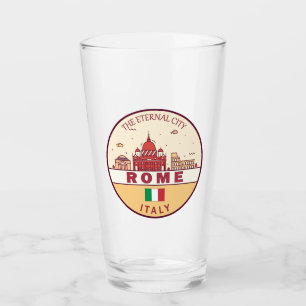 ローマItalyシティスカイラインエンブレム タンブラーグラス