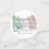 ローマItalyヴィクトル・エマニュエル・ペンとインク・スケッチ国旗 コンフェッティ (スモール正面)