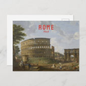 ローマItalyヴィンテージトラベルコリセウムルネッサンス ポストカード (正面/裏面)