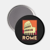 ローマitaly coliseumヨーロッパヴィンテージレトロ旅行 マグネット (正面/裏面)