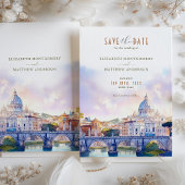 ローマItaly Save the Date St. Peter's Basilica 招待状