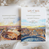 ローマItaly Save the Date St. Peter's Basilica 招待状