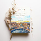 ローマItaly Save the Date St. Peter's Basilica 招待状