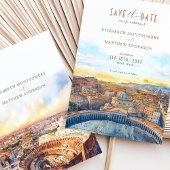 ローマItaly Save the Date St. Peter's Basilica 招待状