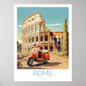 ローマItaly Travel Poster, Rome Italy Poster，ローマ ポスター (正面)