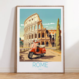 ローマItaly Travel Poster, Rome Italy Poster，ローマ ポスター