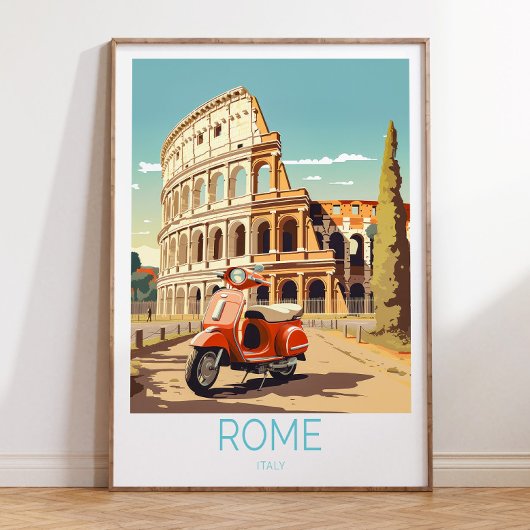 ローマItaly Travel Poster, Rome Italy Poster，ローマ ポスター