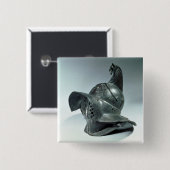 ローマThracianの剣闘士の青銅色のヘルメット第1セリウム 缶バッジ (正面&裏面)