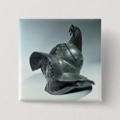 ローマThracianの剣闘士の青銅色のヘルメット第1セリウム 缶バッジ (正面)