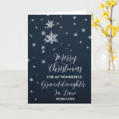 ローモダンク素晴らし・クリスマスの雪の孫 カード (黄色い花)