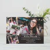 ローモダンスクールフォトコラージュ卒業 招待状 (スタンド正面)