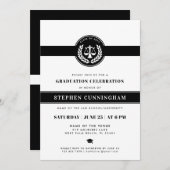 ローモダンスクール卒業お祝い 招待状 (正面/裏面)