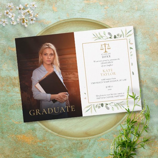 ローモダンスクール卒業緑化写真 案内状